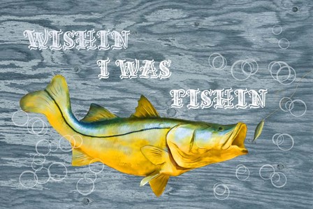 Wishin I Was Fishin by Ramona Murdock art print