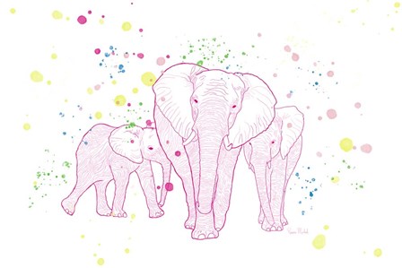 Happy Elephant by Ramona Murdock art print