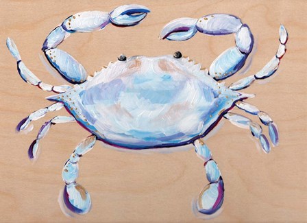 Blue and White Crab by Anne Seay art print