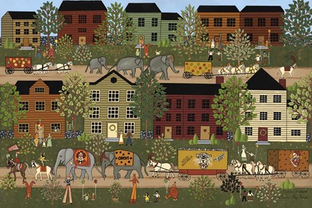 Circus Day Parade by Medana Gabbard art print