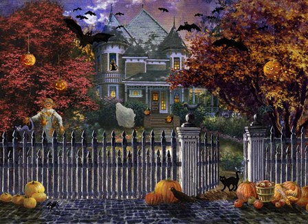 Halloween House by Nicky Boehme art print