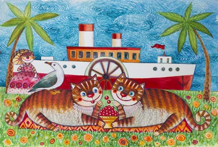 La Mer  Qu'on Voit Danser.. by Oxana Zaika art print