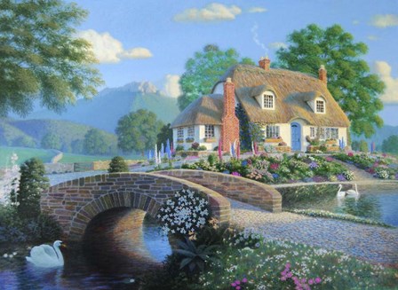 Country Bridge by Richard Burns art print