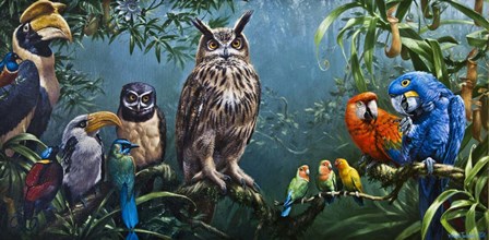 Bird Gathering by Michael Jackson art print