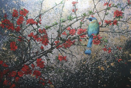 Blue Amongst the Red by Michael Jackson art print