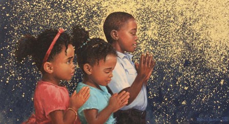 Kids Praying by Michael Jackson art print