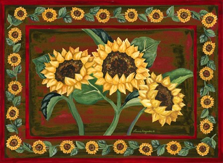 Sunflowers by Laurie Korsgaden art print