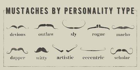 Mustaches Personalities by Jason Johnson art print