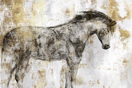 Equestrian Gold I by PI Galerie art print