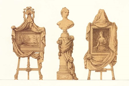 Chevalet et Piedestal Drapes by PI Collection art print