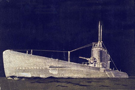 Blueprint Submarine II by Posters International Studio art print
