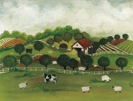A Day at the Farm II Bright by David Carter Brown art print