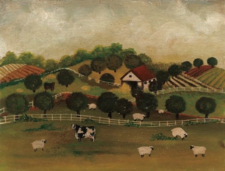 A Day at the Farm II by David Carter Brown art print