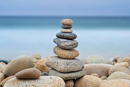 Stonewall Beach Cairn by Katherine Gendreau art print