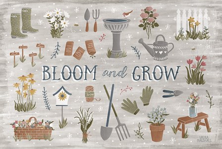 Blooming Garden III by Laura Marshall art print