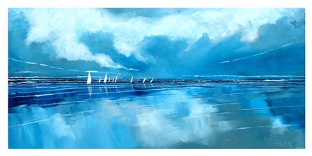 Blue Sky and Boats V by Stuart Roy art print