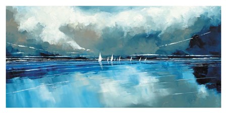 Blue Sky and Boats I by Stuart Roy art print