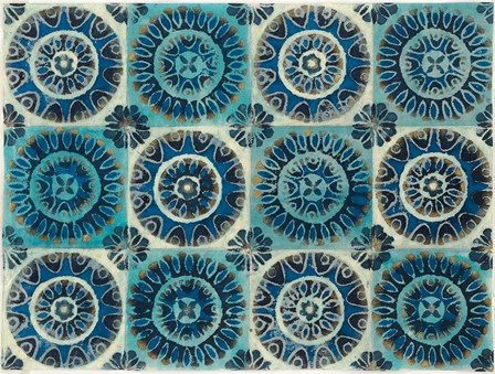 Floral Tile Suzani Print by Wild Apple Portfolio art print