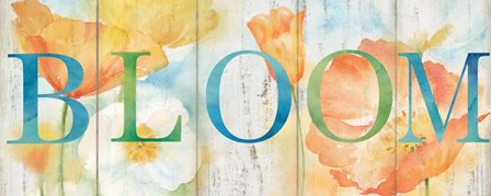 Watercolor Poppy Meadow Bloom Sign by Cynthia Coulter art print