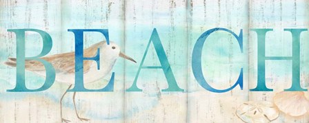 Beach Sandpiper Sign by Cynthia Coulter art print