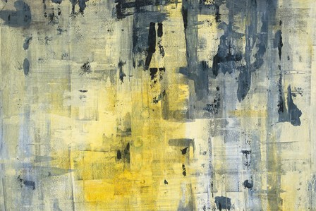 Yellow and Black Background by Danhui Nai art print