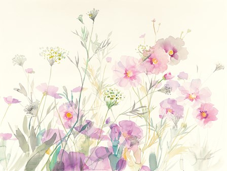 Queen Annes Lace and Cosmos by Danhui Nai art print