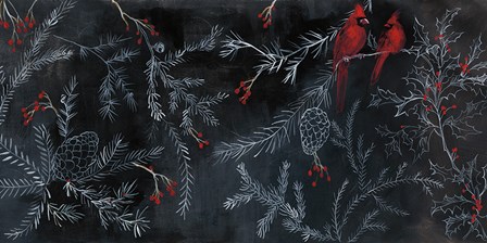 Cardinal Chalkboard by Danhui Nai art print