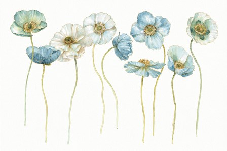 My Greenhouse Poppies Silhouettes by Lisa Audit art print