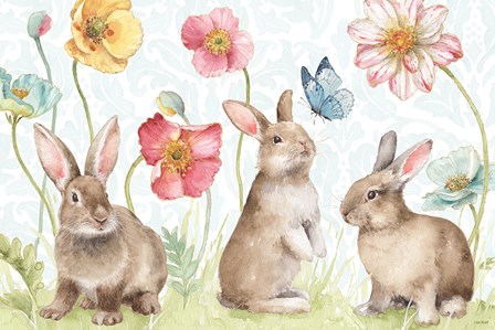 Spring Softies Bunnies I by Lisa Audit art print