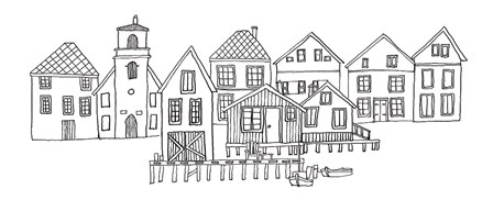 Nordic Village III Horizontal by Avery Tillmon art print