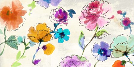 Waterflowers by Michelle Clair art print