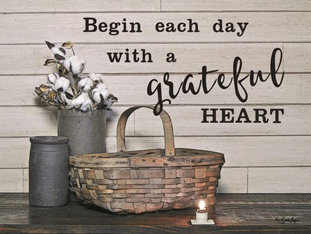 Begin Each Day with a Grateful Heart by Susie Boyer art print
