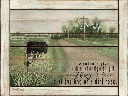 The End of a Dirt Road by Cindy Jacobs art print