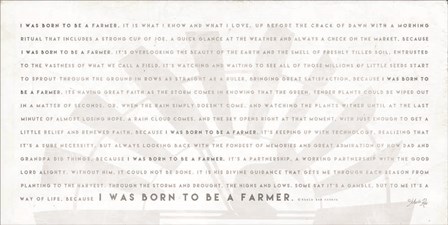 Simple Born to be a Farmer by Marla Rae art print