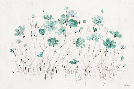 Wildflowers I Turquoise by Lisa Audit art print