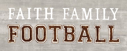 Game Day III Faith Family Football by Marco Fabiano art print
