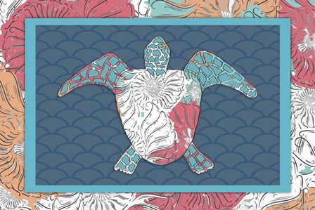Sea Side BoHo - Turtle by LightBoxJournal art print