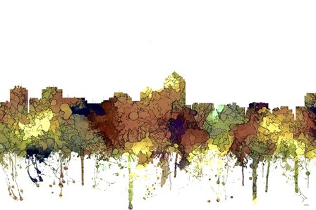 Albuquerque New Mexico Skyline - Safari Buff by Marlene Watson art print