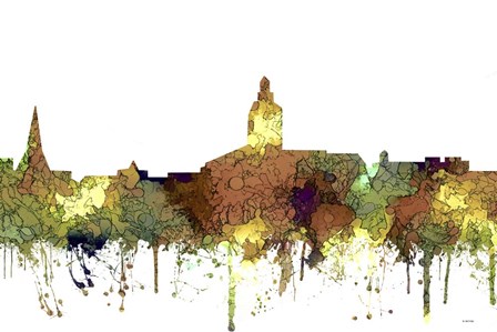 Annapolis Maryland Skyline - Safari Buff by Marlene Watson art print