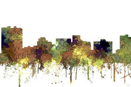 Arlington Texas Skyline - Safari Buff by Marlene Watson art print