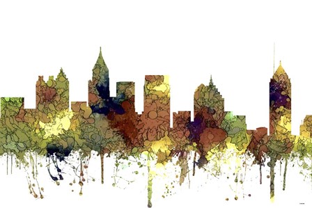 Atlanta Georgia Skyline - Safari Buff by Marlene Watson art print
