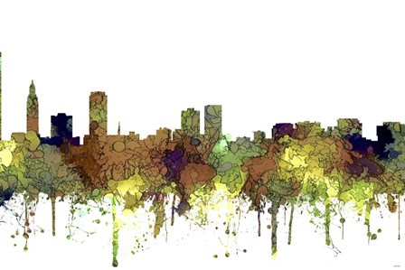 Baton Rouge Louisiana Skyline - Safari Buff by Marlene Watson art print