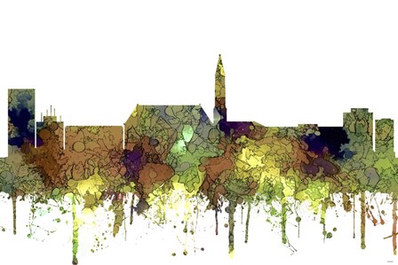 Cheyenne Wyoming Skyline - Safari Buff by Marlene Watson art print