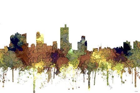 Fort Worth Texas  Skyline - Safari Buff by Marlene Watson art print