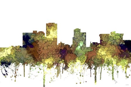 Little Rock Arkansas Skyline - Safari Buff by Marlene Watson art print