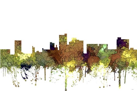 Lubbock Texas Skyline - Safari Buff by Marlene Watson art print