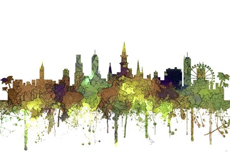 New Orleans Louisiana Skyline - Safari Buff by Marlene Watson art print