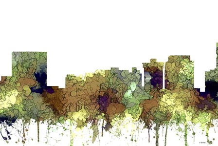 Newport News Virginia Skyline - Safari Buff by Marlene Watson art print