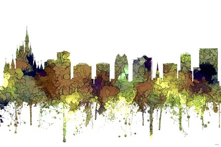 Orlando Florida Skyline - Safari Buff by Marlene Watson art print