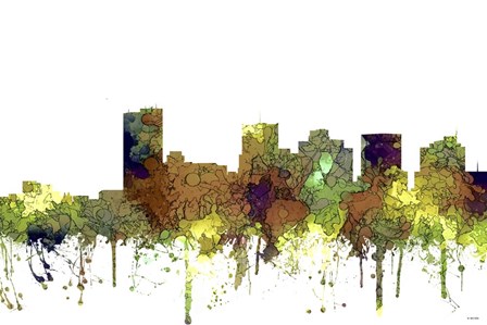 Phoenix Arizona Skyline - Safari Buff by Marlene Watson art print